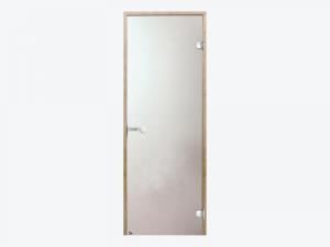 Дверь Harvia STG 9×19 коробка ольха, стекло сатин