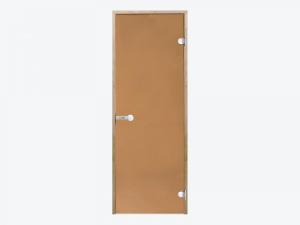 Дверь Harvia STG 8×19 коробка ольха, стекло бронза