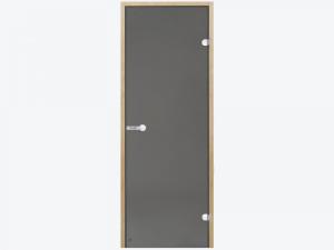 Дверь Harvia STG 9×19 коробка ольха, стекло серое