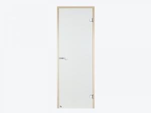 Дверь Harvia STG 7×19 коробка осина,прозрачное стекло