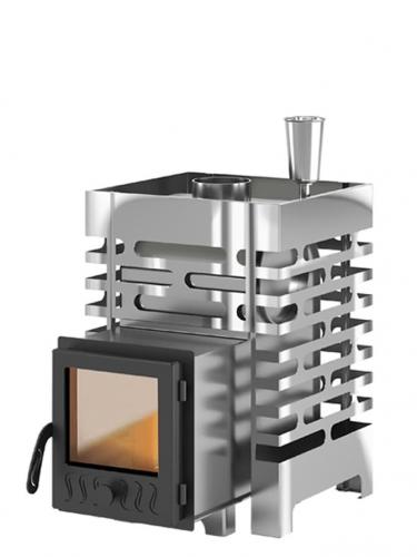 Aston 12 Inox (дверца со стеклом): печь для бани Aston