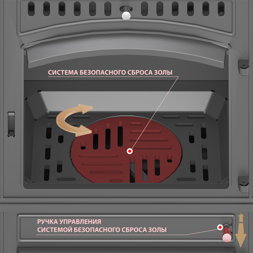 Печь-камин Везувий LV-12PS "Антрацит"