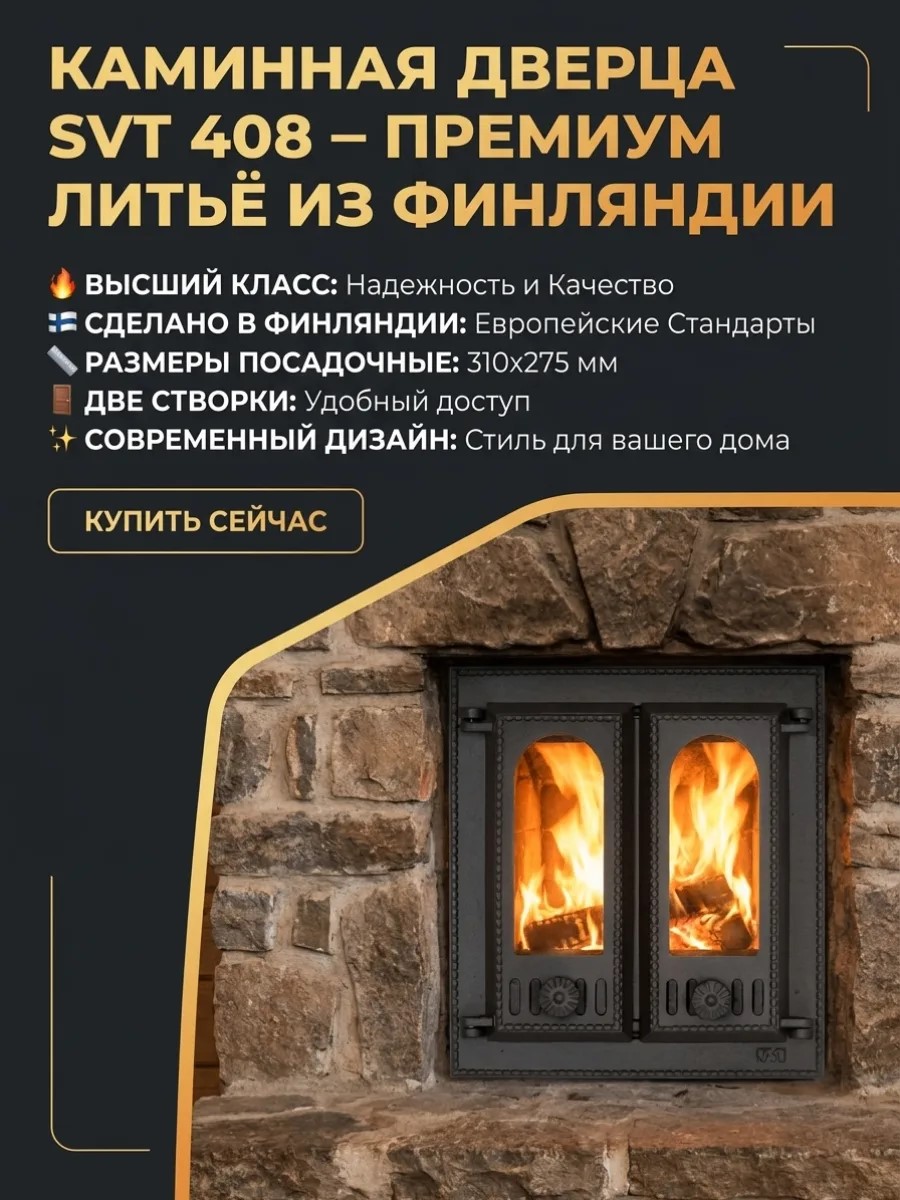 Каминная дверца (арт. 408)