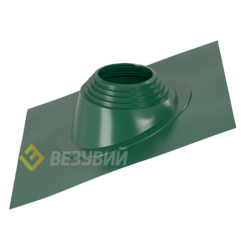 Кровельный проход "ВЕЗУВИЙ" № 5 (д.200-275мм, 470х470мм) угл, силикон, Зеленый , 