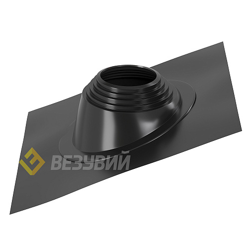 Кровельный проход "ВЕЗУВИЙ" № 5 (д.200-275мм, 470х470мм) угл, силикон, Черный , 