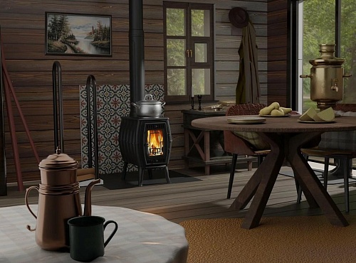 Печь Бахтинка (чёрная) (ПроМеталл)