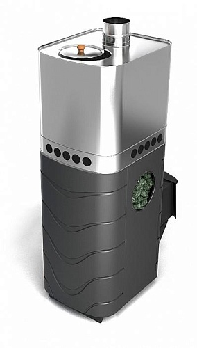 Бирюса 2013 Carbon, ДА, ЗК, антрацит: печь для бани на дровах с баком TMF