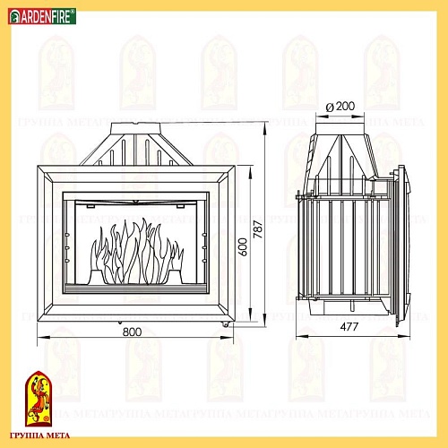 Топка Фламбокс 800 