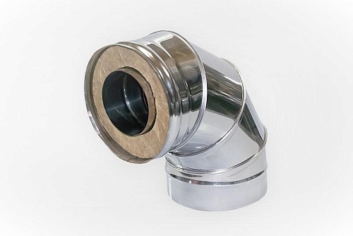 Колено-сэндвич 90 градусов, толщина 0,5 мм, d=120 мм , 