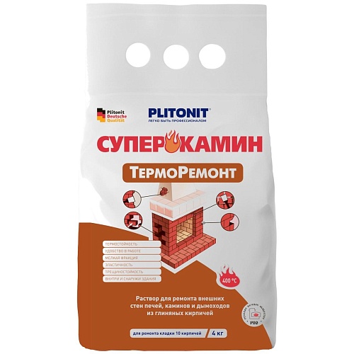 СуперКамин ТермоРемонт Плитонит (4 кг) СуперКамин ТермоРемонт Плитонит (4 кг)