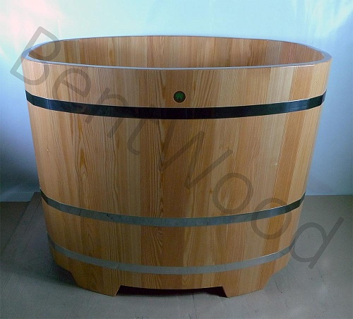 Овальная купель (0,76х1,16х1,00 м, лиственница натуральная)