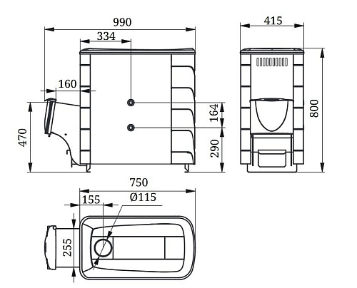 Тунгуска XXL 2013 Inox, ДНС, ТО, антрацит: печь для бани TMF Тунгуска XXL 2013 Inox, ДНС, ТО, антрацит: печь для бани TMF