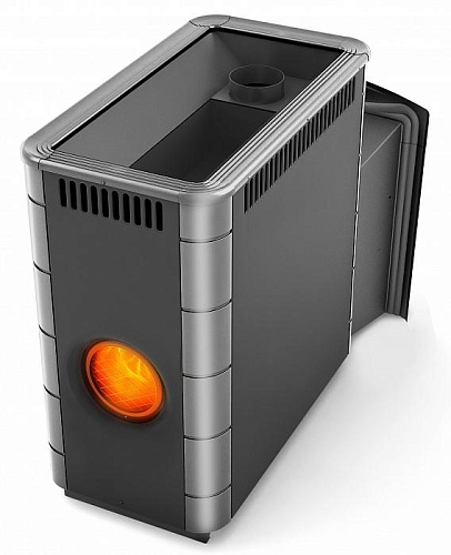 Аврора XXL Inox Витра, иллюминатор, антрацит, НВ: печь для бани TMF