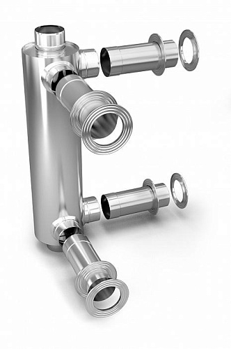 Отопитель натрубный для двух смежных помещений (диам. 115 мм, 1/0,5 мм, 1 м, нерж./нерж.) (Дымоходы / TMF, TMF) Отопитель натрубный для двух смежных помещений (диам. 115 мм, 1/0,5 мм, 1 м, нерж./нерж.) (Дымоходы / TMF, TMF)