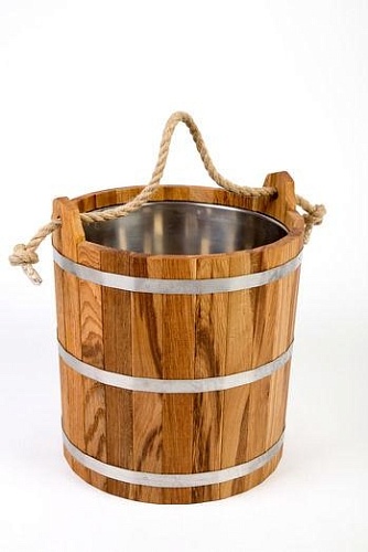 Запарник дуб с нержавеющей вставкой 20 л (Кавказ) Запарник дуб с нержавеющей вставкой 20 л (Кавказ)