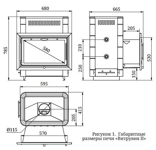Витрувия II Inox, БСЭ, ТО, антрацит, НВ: печь для бани TMF