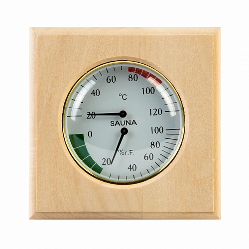 Термогигрометр КВАДРАТНЫЙ ТН-11-L липа