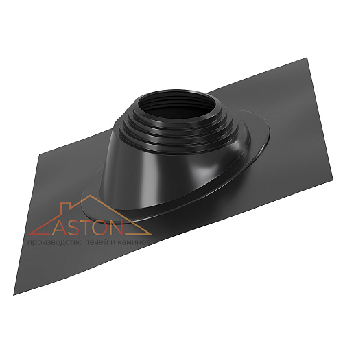 Кровельный проход "ASTON" № 6 (д.200-280мм, 600х600мм) угл, силикон, Черный , 