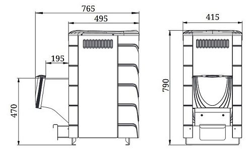 Тунгуска Cast, ДА, ТО, терракота: печь для бани TMF