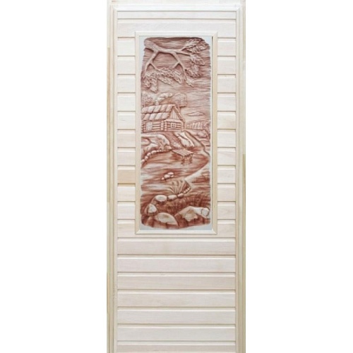 Дверь «Баня, дуб» (вагонка, 1900х700 мм)