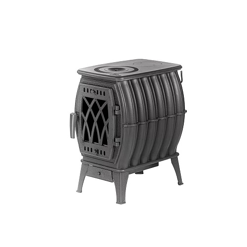 Печь-камин БАХТА (черная) (ПроМеталл)