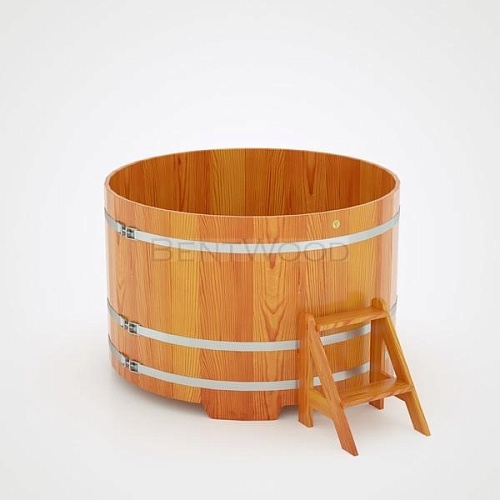 Круглая купель (d=1,5 м, h=1 м, лиственница натуральная)