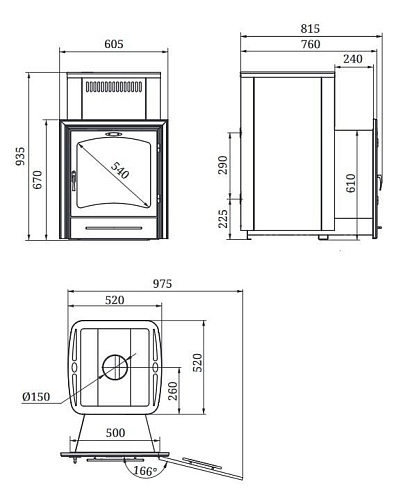 Калина II Inox, БСЭ, антрацит, НВ, ПРН: печь для бани TMF Калина II Inox, БСЭ, антрацит, НВ, ПРН: печь для бани TMF