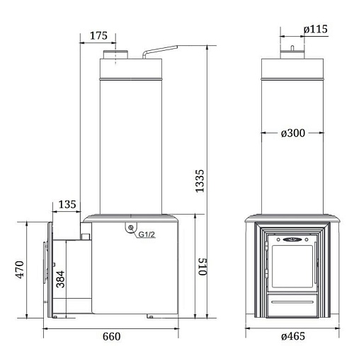 Скоропарка III Inox Люмина, Б, черная бронза: печь для бани TMF