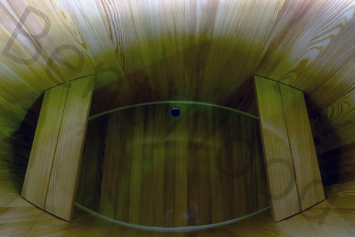 Овальная купель (0,69х1,31х1,00 м, лиственница натуральная)