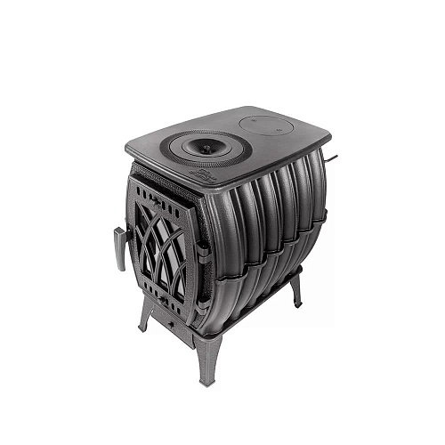 Печь-камин БАХТА (черная) (ПроМеталл)