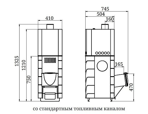Бирюса 2013 Carbon, ДА, ЗК, антрацит: печь для бани на дровах с баком TMF