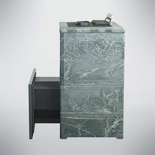 Терма Элегант (Стандарт, Нержавейка, Пироксенит, 16 - 28 куб. м газовой горелки) + Теплообменник: печь для бани Варвара