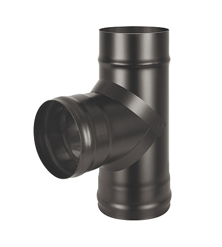 Тройник Эмаль Черная (AISI 430) 90* (115) , 