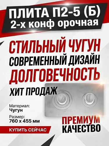 Плита двухконфорочная П2-5 760х455