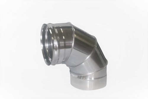 Колено 90 градусов 0,5 мм d=120 мм - (Дымоходы / Дымовей, ИЗМЕТАЛЛА)