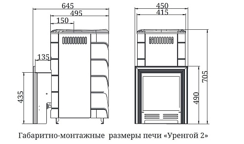 Уренгой-2 Inox (антрацит, нержавеющие вставки, БСЭ): газовая печь для бани TMF Уренгой-2 Inox (антрацит, нержавеющие вставки, БСЭ): газовая печь для бани TMF