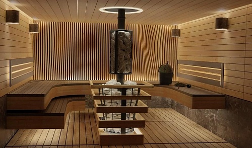 Атмосфера V (сетка нержавейка): печь для бани ПроМеталл