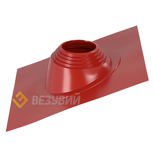 Кровельный проход "ВЕЗУВИЙ" № 5 (д.200-275мм, 470х470мм) угл, силикон, Красный , 